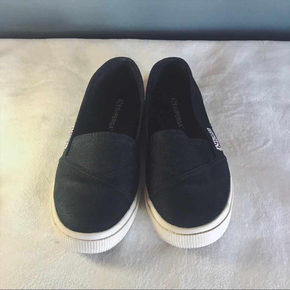 Superga Black Slip-ons